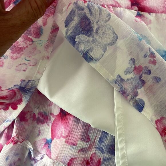 BB DAKOTA BY STEVE MADDEN Floral Vibes Dress In Pink - Ivory - Picture 6 of 7